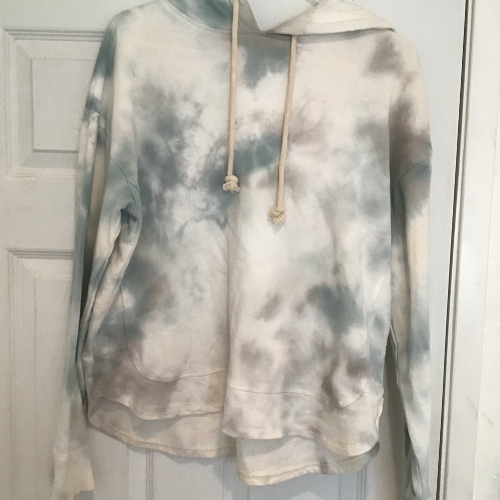 Tie Dye Aqua/white hoodie